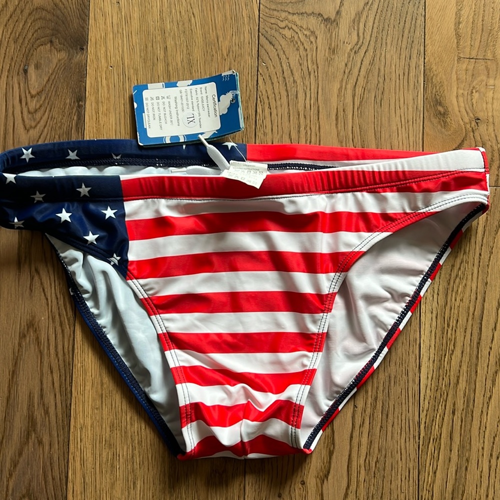 American flag speedo - tag still on